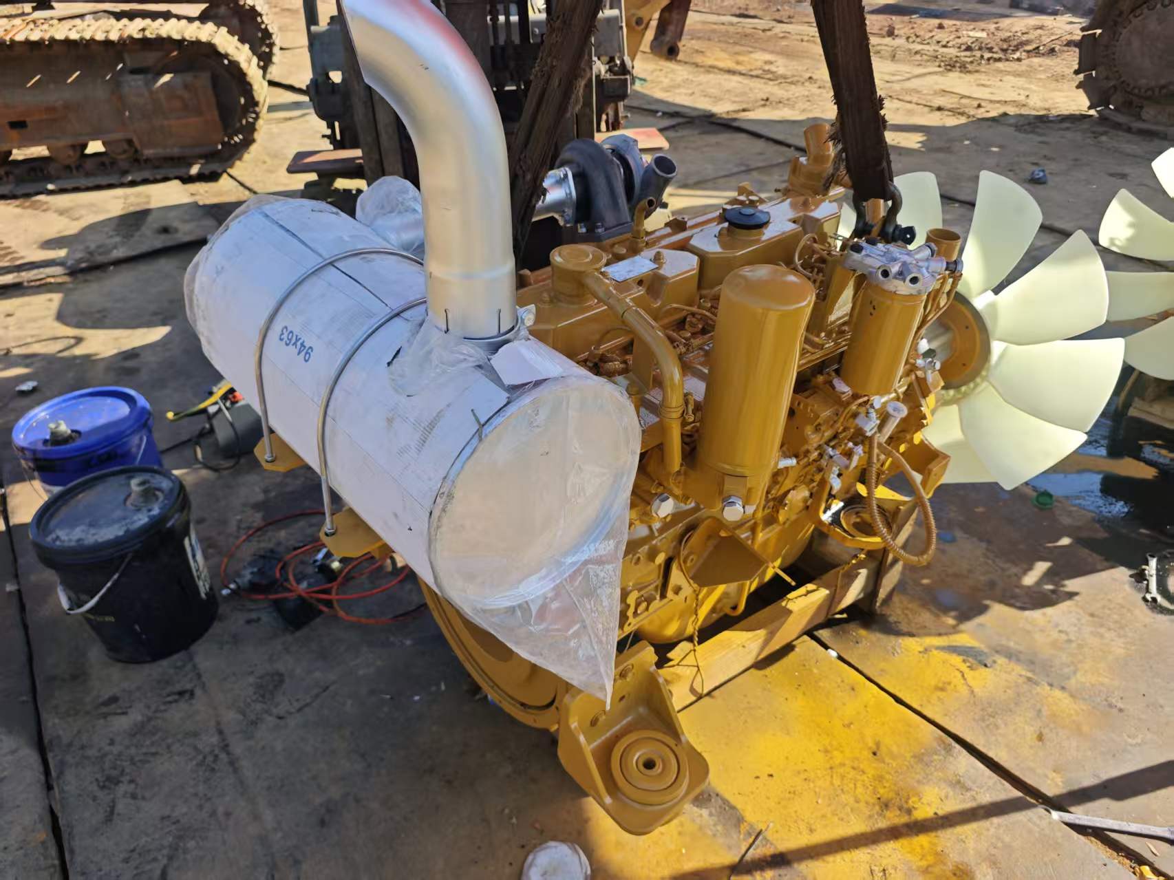 Caterpillar 3066 engine with intercooler in stock